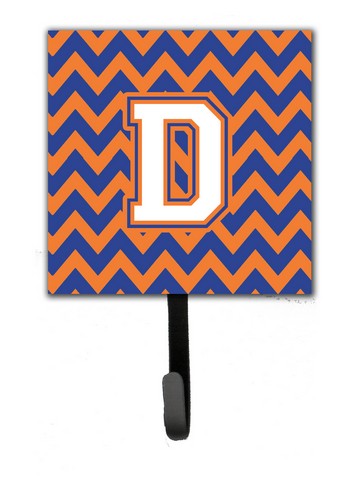 CJ1060-DSH4 Letter D Chevron Blue & Orange No.3 Leash or Key Holder