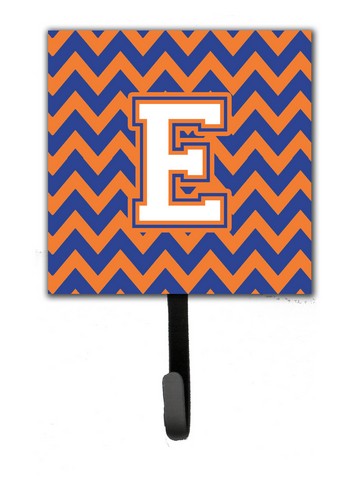 CJ1060-ESH4 Letter E Chevron Blue & Orange No.3 Leash or Key Holder