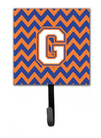 CJ1060-GSH4 Letter G Chevron Blue & Orange No.3 Leash or Key Holder
