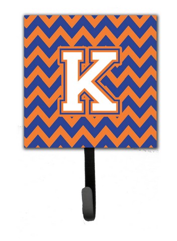 CJ1060-KSH4 Letter K Chevron Blue & Orange No.3 Leash or Key Holder