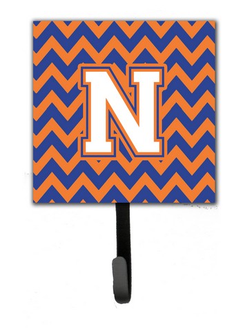 CJ1060-NSH4 Letter N Chevron Blue & Orange No.3 Leash or Key Holder