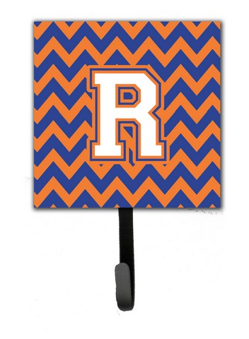 CJ1060-RSH4 Letter R Chevron Blue & Orange No.3 Leash or Key Holder
