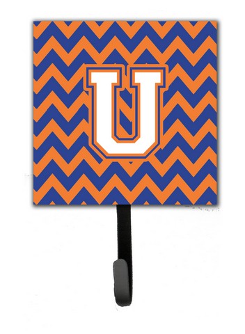 CJ1060-USH4 Letter U Chevron Blue & Orange No.3 Leash or Key Holder