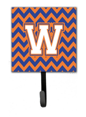 CJ1060-WSH4 Letter W Chevron Blue & Orange No.3 Leash or Key Holder