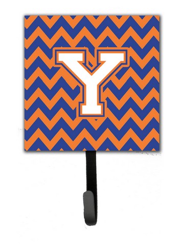 CJ1060-YSH4 Letter Y Chevron Blue & Orange No.3 Leash or Key Holder