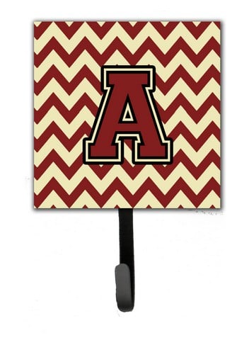 CJ1061-ASH4 Letter A Chevron Maroon & Gold Leash or Key Holder