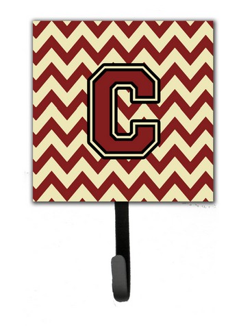 CJ1061-CSH4 Letter C Chevron Maroon & Gold Leash or Key Holder