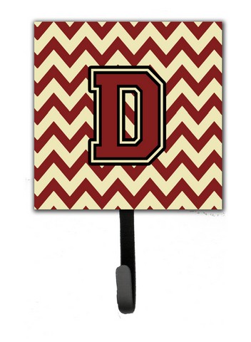 CJ1061-DSH4 Letter D Chevron Maroon & Gold Leash or Key Holder