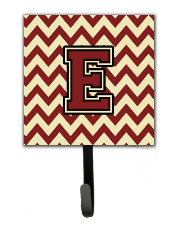 CJ1061-ESH4 Letter E Chevron Maroon & Gold Leash or Key Holder