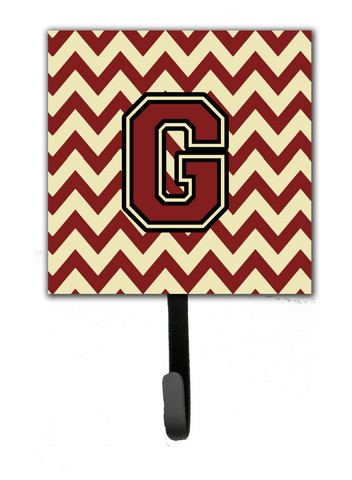 CJ1061-GSH4 Letter G Chevron Maroon & Gold Leash or Key Holder
