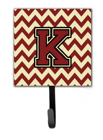 CJ1061-KSH4 Letter K Chevron Maroon & Gold Leash or Key Holder