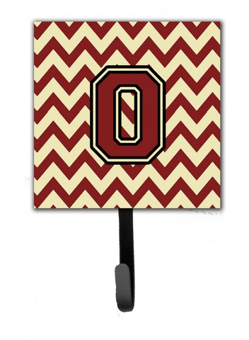 CJ1061-OSH4 Letter O Chevron Maroon & Gold Leash or Key Holder
