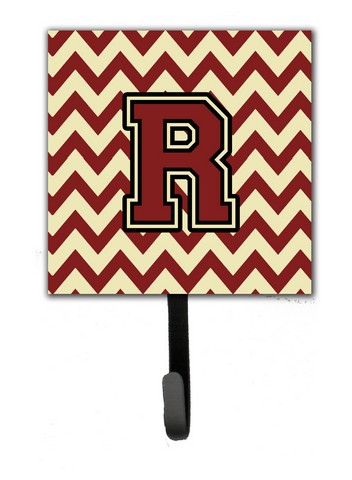 CJ1061-RSH4 Letter R Chevron Maroon & Gold Leash or Key Holder