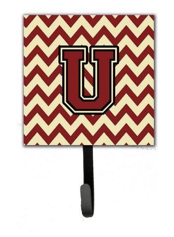 CJ1061-USH4 Letter U Chevron Maroon & Gold Leash or Key Holder