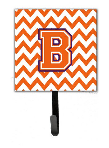CJ1062-BSH4 Letter B Chevron Orange & Regalia Leash or Key Holder