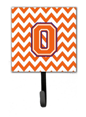 CJ1062-OSH4 Letter O Chevron Orange & Regalia Leash or Key Holder