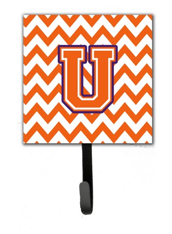 CJ1062-USH4 Letter U Chevron Orange & Regalia Leash or Key Holder