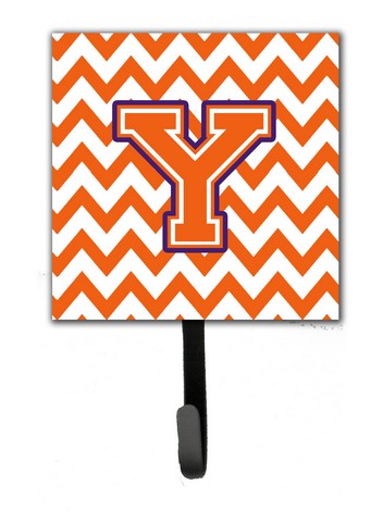 CJ1062-YSH4 Letter Y Chevron Orange & Regalia Leash or Key Holder