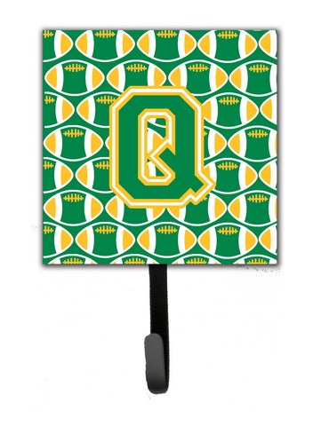 Picture of Carolines Treasures CJ1069-QSH4 Letter Q Football Green & Gold Leash or Key Holder