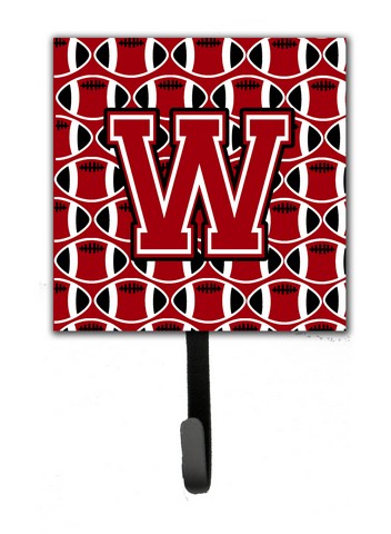 Picture of Carolines Treasures CJ1073-WSH4 Letter W Football Red, Black & White Leash or Key Holder