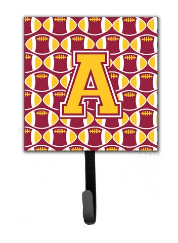 Picture of Carolines Treasures CJ1081-ASH4 Letter A Football Maroon & Gold Leash or Key Holder
