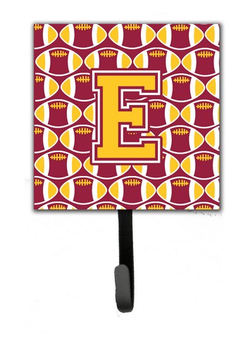 Letter E Football Maroon & Gold Leash or Key Holder