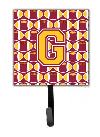 Letter G Football Maroon & Gold Leash or Key Holder