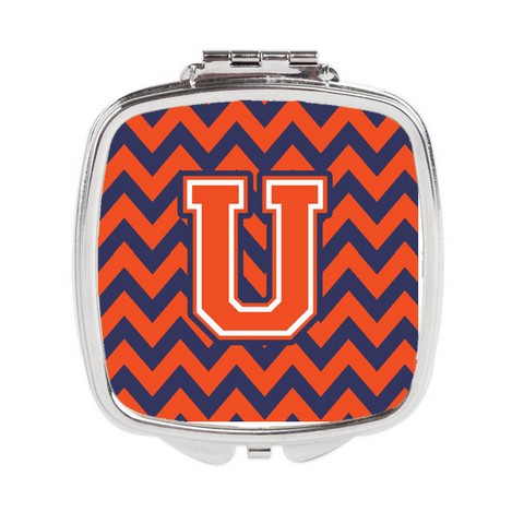 CJ1042-USCM Letter U Chevron Orange & Blue Compact Mirror, 3 x 0.3 x 2.75 in.