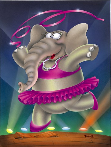 Elephant Ballerina Flag Garden Size