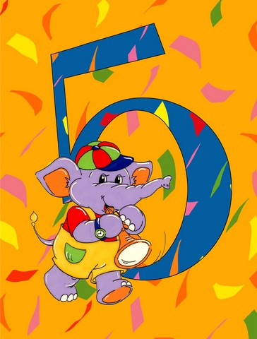 Happy 5th Birthday Age 5 Flag Canvas House Size