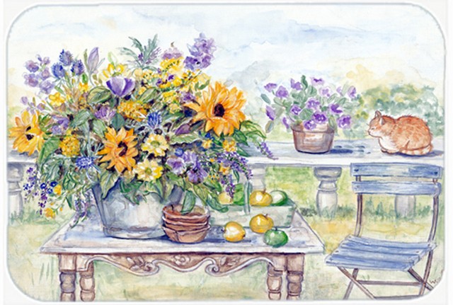 Picture of Carolines Treasures APH3566LCB Patio Bouquet of Flowers Glass Cutting Board, Large