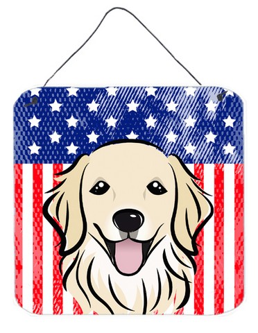 American Flag & Golden Retriever Wall or Door Hanging Prints