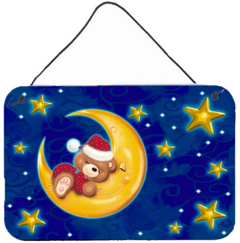 APH514BDS812 Bear Sleeping in the Moon & Stars Wall or Door Hanging Prints