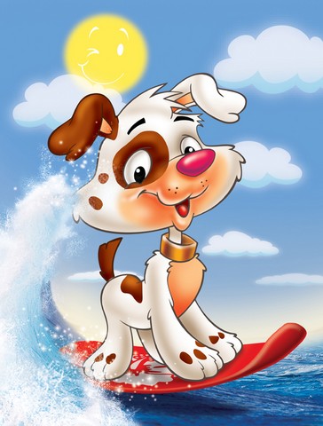 APH7227GF Dog Water Skiing Flag Garden Size