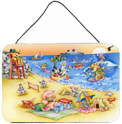 Animals Swimming at the Beach Wall or Door Hanging Prints