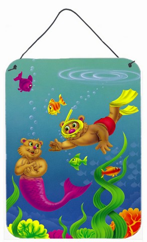 Teddy Bear Mermaid & Diver Wall or Door Hanging Prints