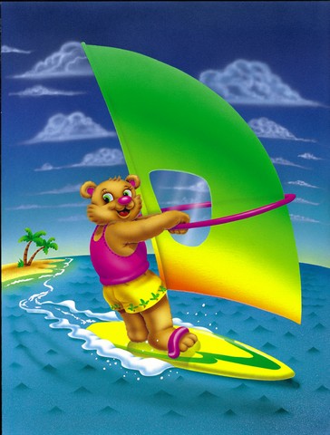 Teddy Bear Sailing Flag Garden Size