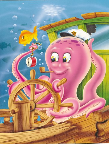 Captain Octopus Flag Garden Size
