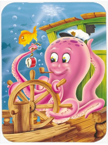 Picture of Carolines Treasures APH0472LCB Captain Octopus Glass Cutting Board, Large
