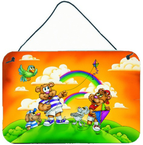 Bears Flying a Kite Wall or Door Hanging Prints