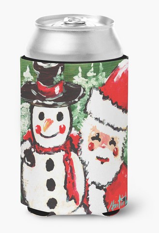 Friends Snowman & Santa Claus Can or Bottle Hugger