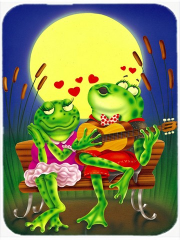 Picture of Carolines Treasures APH0522LCB Frog Love Songs Glass Cutting Board, Large