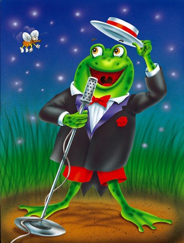 Frog Comedy Routine Flag Garden Size