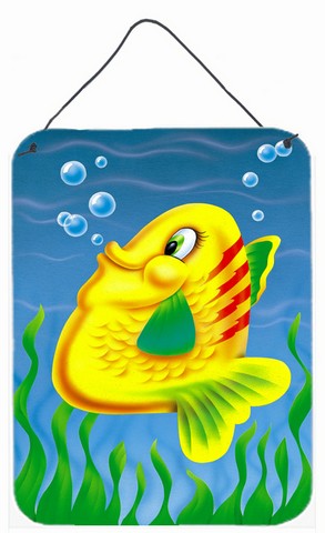 APH0527DS1216 Yellow Fish Wall or Door Hanging Prints