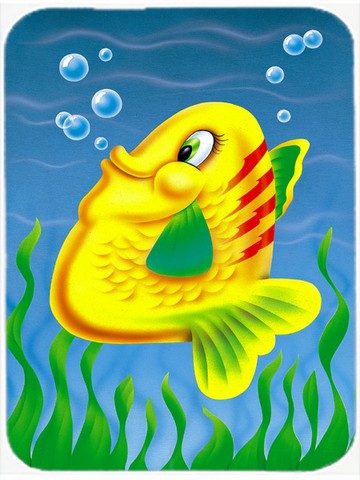 Picture of Carolines Treasures APH0527LCB Yellow Fish Glass Cutting Board, Large