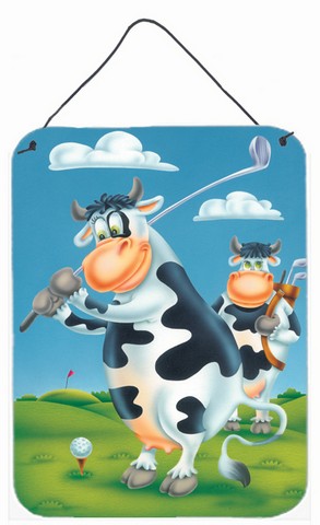 Cow Playing Golf Wall or Door Hanging Prints