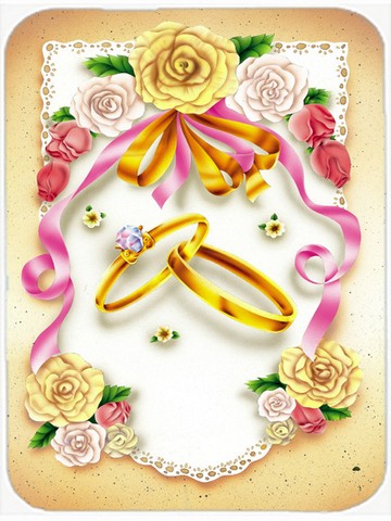 Wedding Rings Mouse Pad, Hot Pad or Trivet
