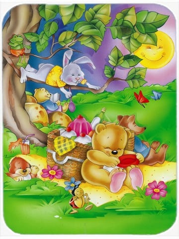 APH0976MP Picnic Time Animals Mouse Pad, Hot Pad or Trivet