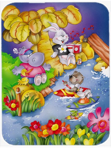 Picture of Carolines Treasures APH0978LCB Animals Kayaking Glass Cutting Board, Large