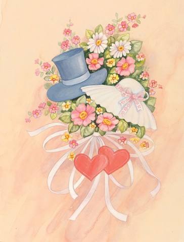 Love Valentines Day Bouquet Flag Garden Size